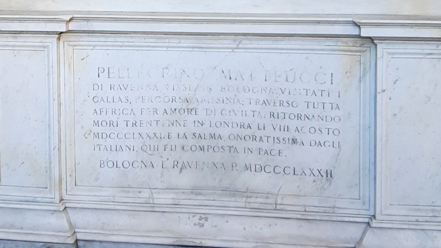 Pellegrino Matteucci's tomb, Certosa Cemetery, Bologna - 03.jpg